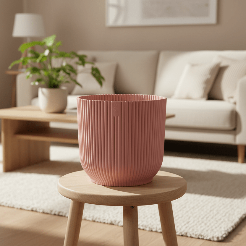 Pot elho Vibes Fold Round roze - D14 x H13 - Pot - plantenmagie