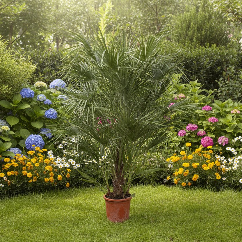 Chamaerops Humilis struik 170 cm Ø30 cm - Plant - plantenmagie